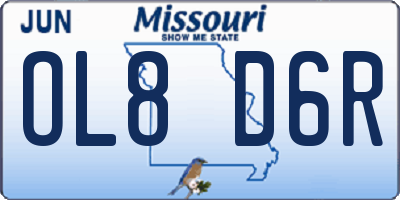 MO license plate OL8D6R