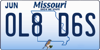 MO license plate OL8D6S