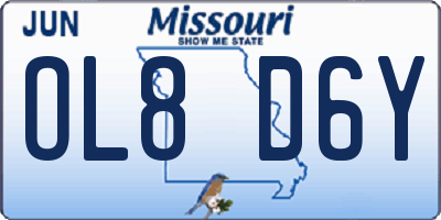 MO license plate OL8D6Y
