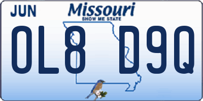 MO license plate OL8D9Q