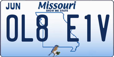 MO license plate OL8E1V