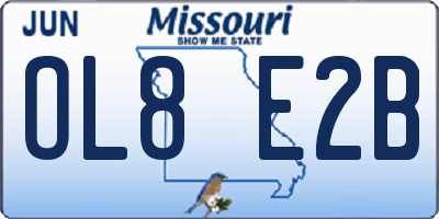 MO license plate OL8E2B