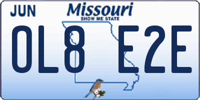 MO license plate OL8E2E