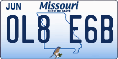 MO license plate OL8E6B