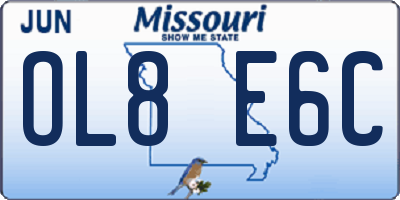 MO license plate OL8E6C