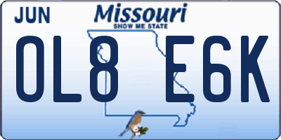 MO license plate OL8E6K