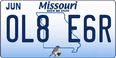 MO license plate OL8E6R