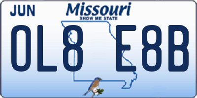 MO license plate OL8E8B
