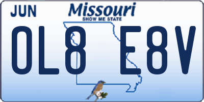 MO license plate OL8E8V