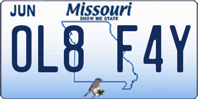 MO license plate OL8F4Y