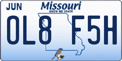 MO license plate OL8F5H