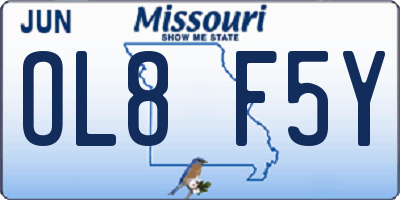 MO license plate OL8F5Y