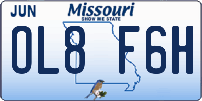 MO license plate OL8F6H