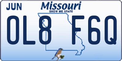 MO license plate OL8F6Q