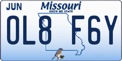 MO license plate OL8F6Y