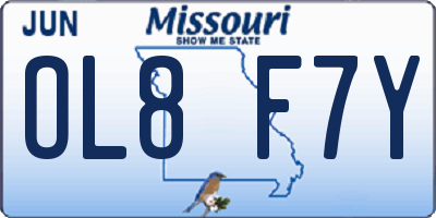 MO license plate OL8F7Y