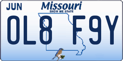 MO license plate OL8F9Y