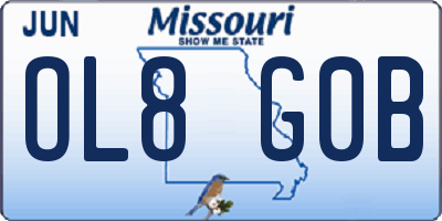 MO license plate OL8G0B