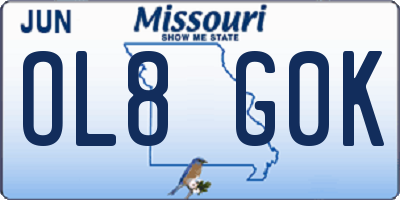 MO license plate OL8G0K