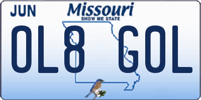 MO license plate OL8G0L