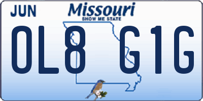 MO license plate OL8G1G