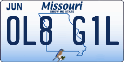 MO license plate OL8G1L