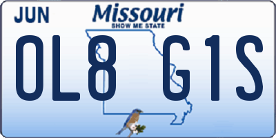 MO license plate OL8G1S