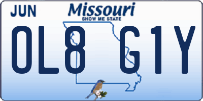 MO license plate OL8G1Y