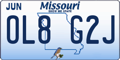 MO license plate OL8G2J