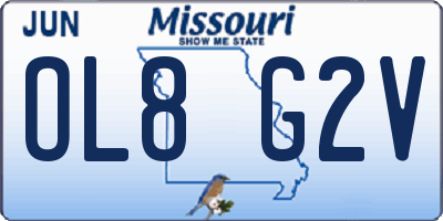 MO license plate OL8G2V