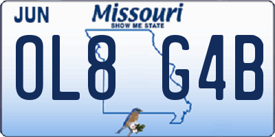 MO license plate OL8G4B