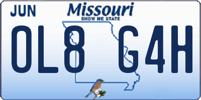 MO license plate OL8G4H
