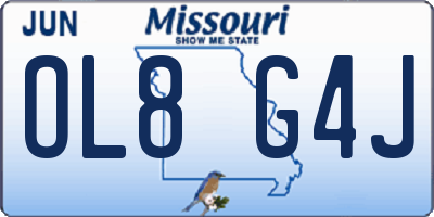 MO license plate OL8G4J
