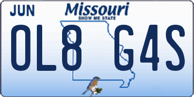 MO license plate OL8G4S