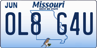 MO license plate OL8G4U