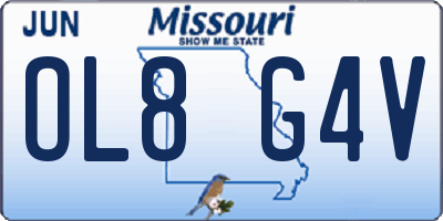 MO license plate OL8G4V
