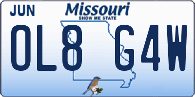 MO license plate OL8G4W