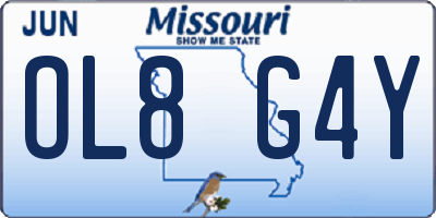 MO license plate OL8G4Y