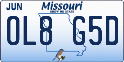 MO license plate OL8G5D