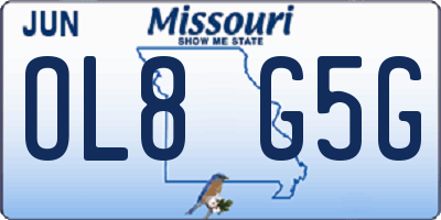 MO license plate OL8G5G
