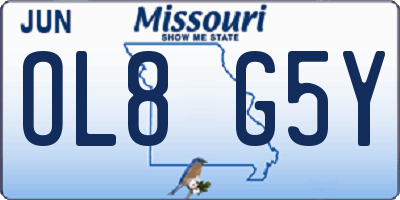 MO license plate OL8G5Y