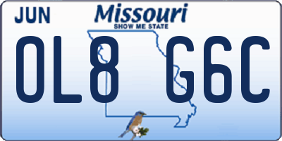 MO license plate OL8G6C