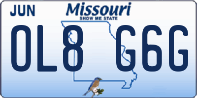 MO license plate OL8G6G