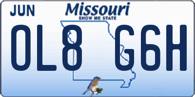 MO license plate OL8G6H