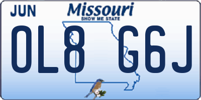 MO license plate OL8G6J