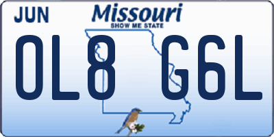 MO license plate OL8G6L