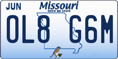 MO license plate OL8G6M