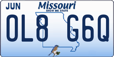 MO license plate OL8G6Q