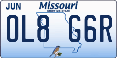 MO license plate OL8G6R