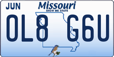 MO license plate OL8G6U